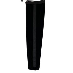 Bailey 44 Phanton Black Velvet Cuffed Track Pants S Pull On EUC 7800